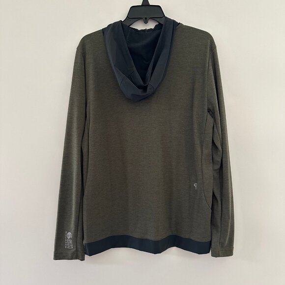 Mountain Hardwear Mens Cragger Pullover Hoodie Size Medium 1/2 Zip Green Outdoor - Picture 2 of 7